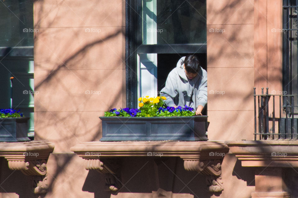 woman gardening