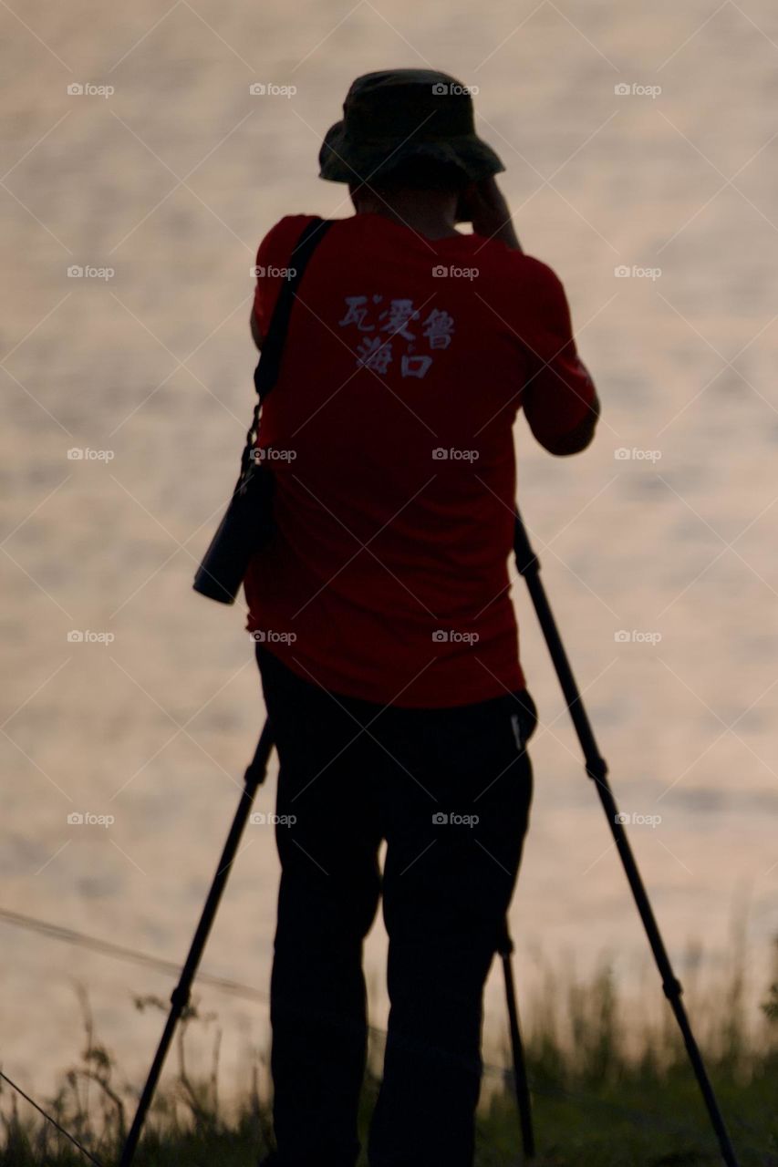 Making video of beautiful sunset 