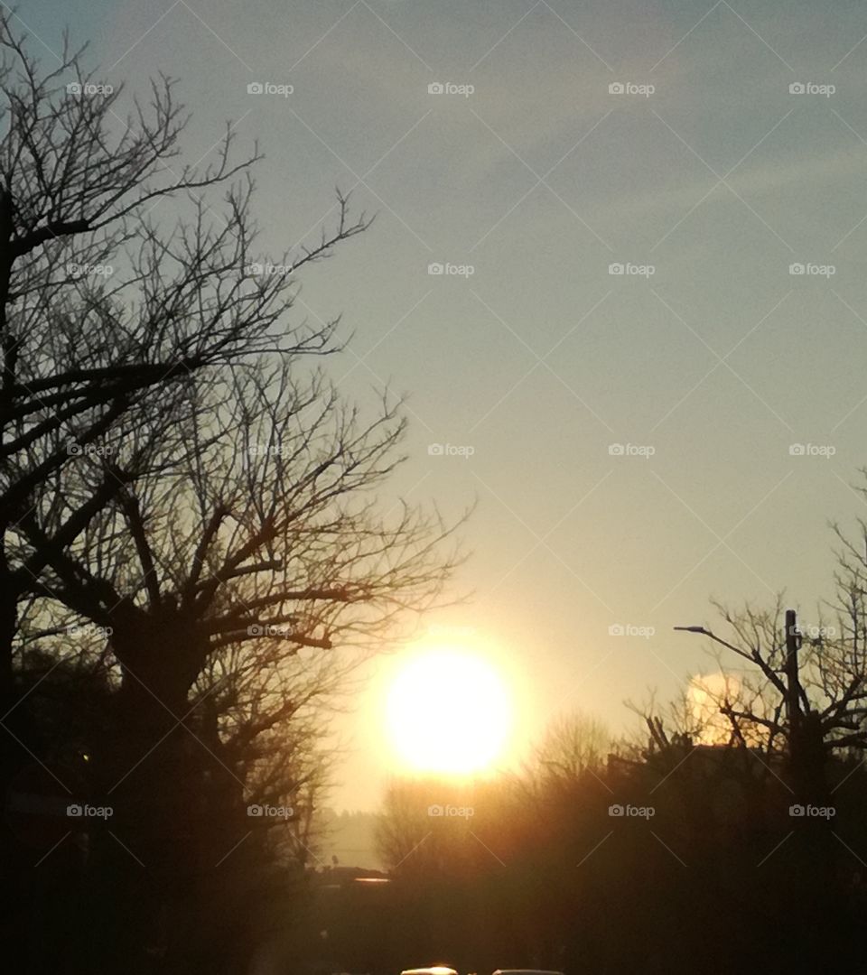 Sunrise trought the fog