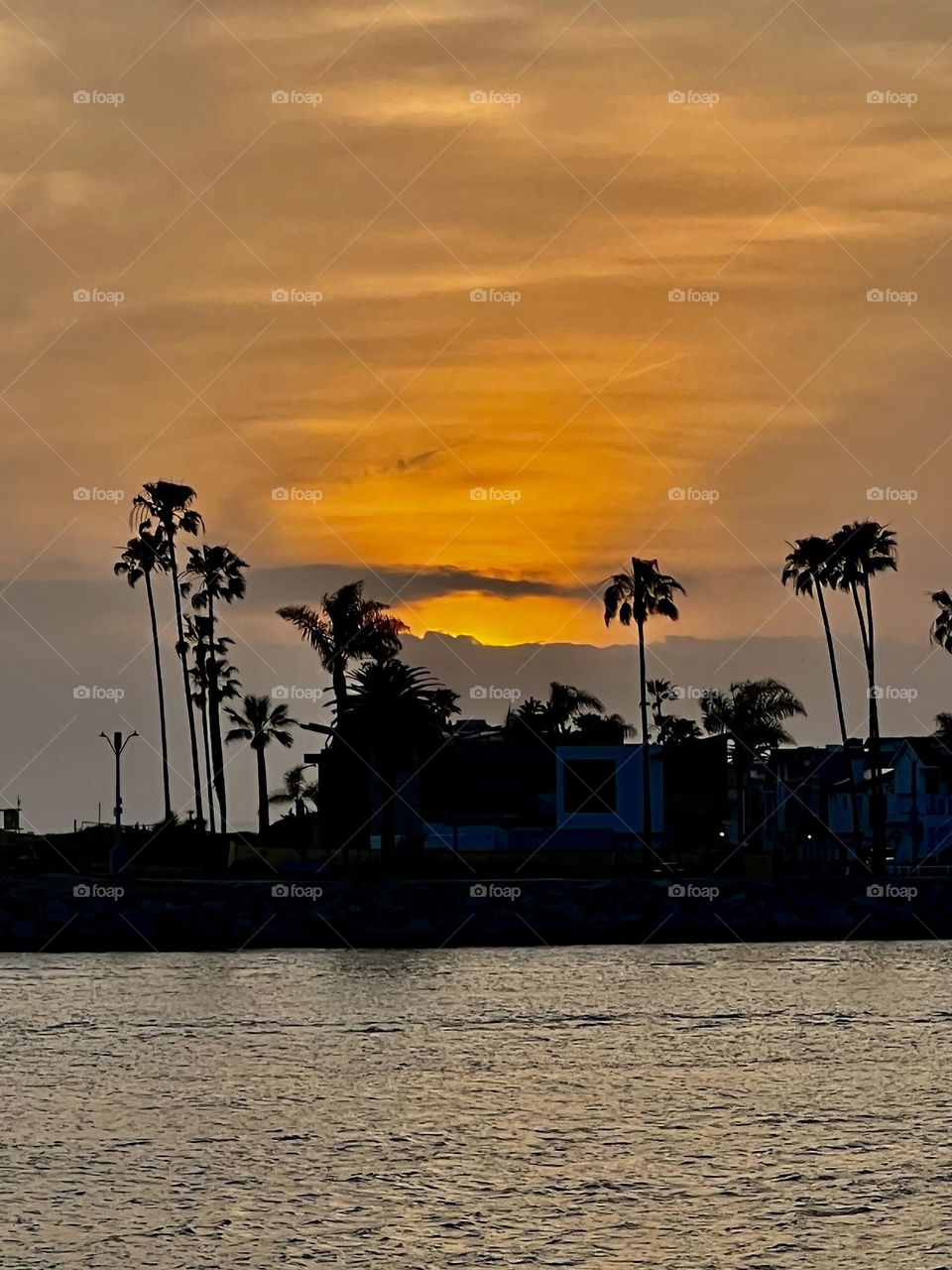 Beautiful sunset on Pirates Cove Beach