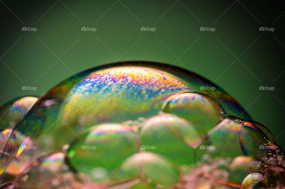 Bubble with green background