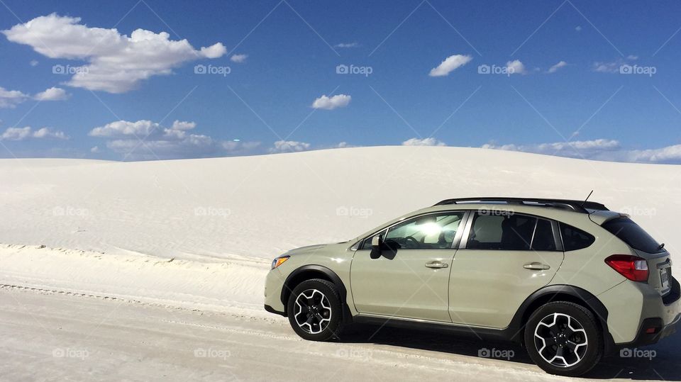Subaru Crosstrek (X-Trek) in White Sands National Monument, New Mexico