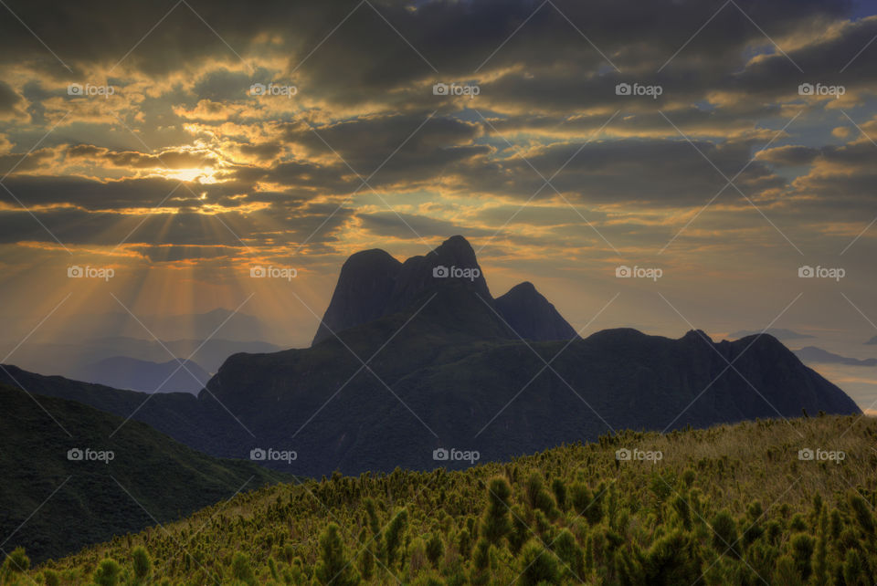 Pico Parana mountain near Curitiba in Serra do Ibitiraquire.