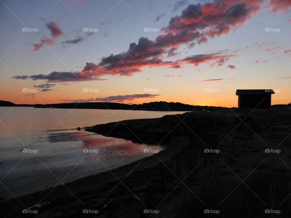 Sunset in the west coast of Sweden 