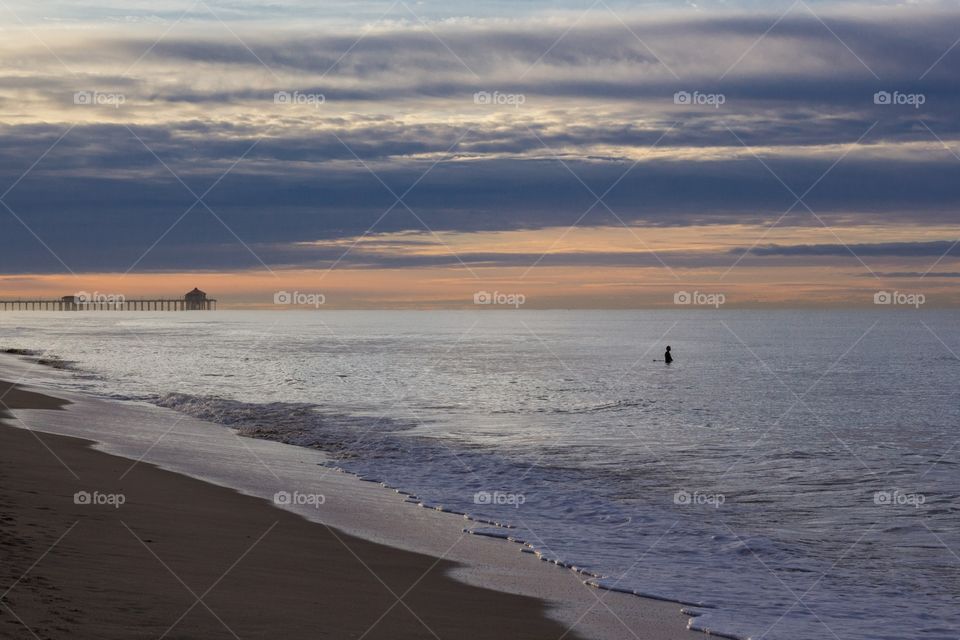 Huntington Beach at dawn