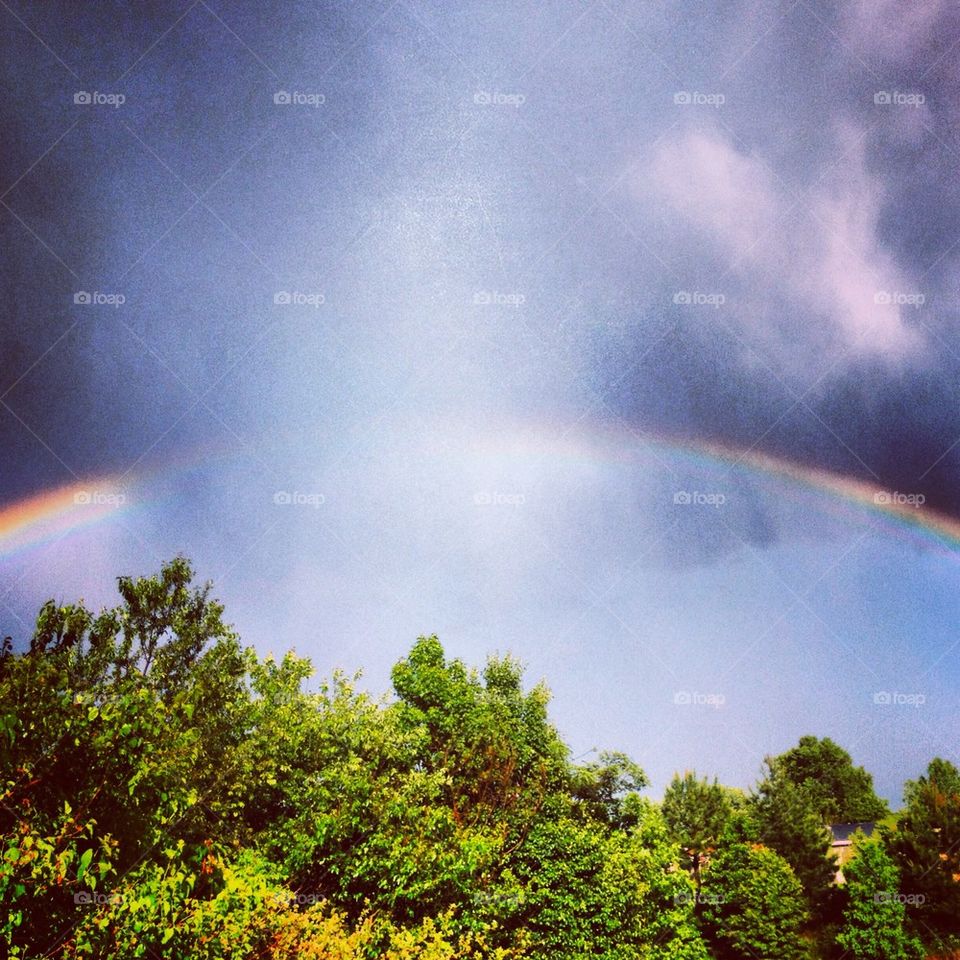 Rainbows and storm clouds 