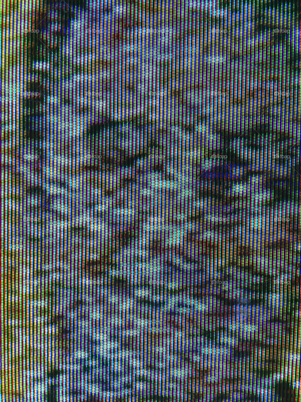 CRT TV RGB Tube pixels.