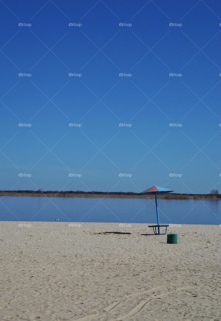 beach on the dnieper river