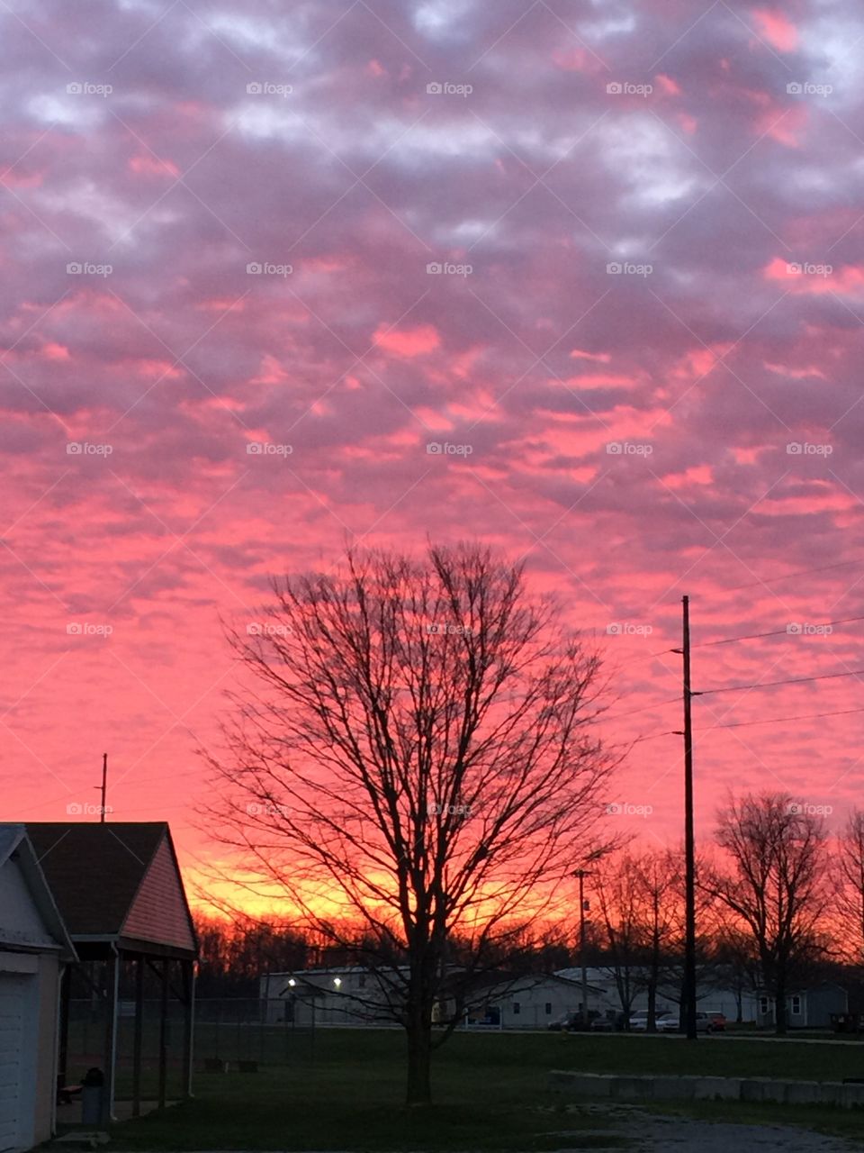 Red sky at dawn