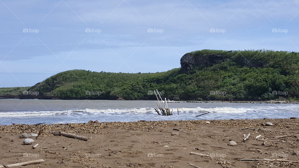 Popular surfing spot in Guam