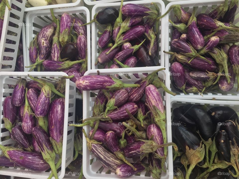 Eggplant at the farmers market 