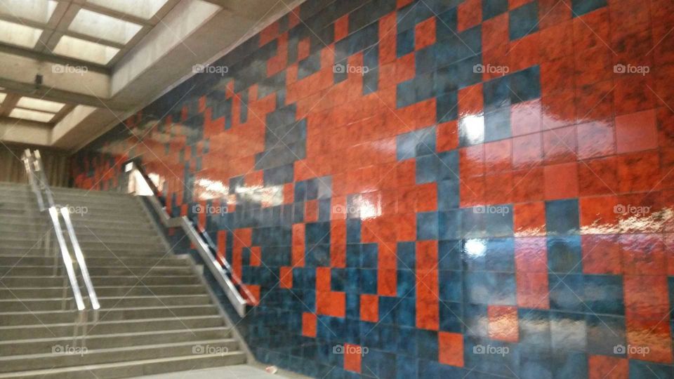 decoration inside of the metro station