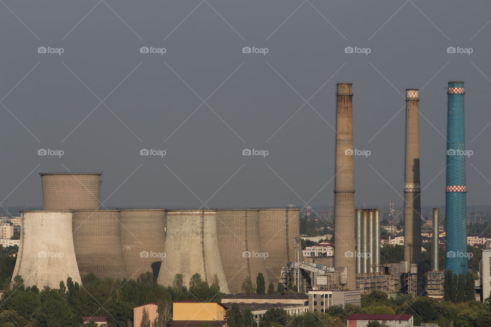 Power plant closeup