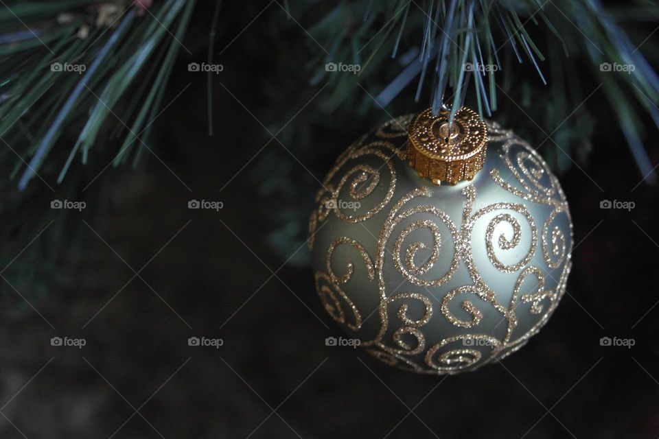 Green Christmas tree ball