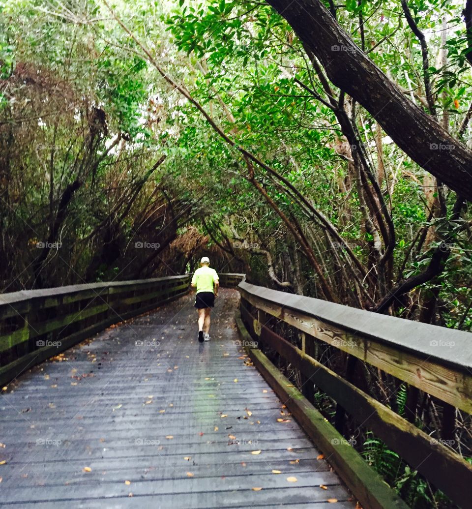 Running in the morning