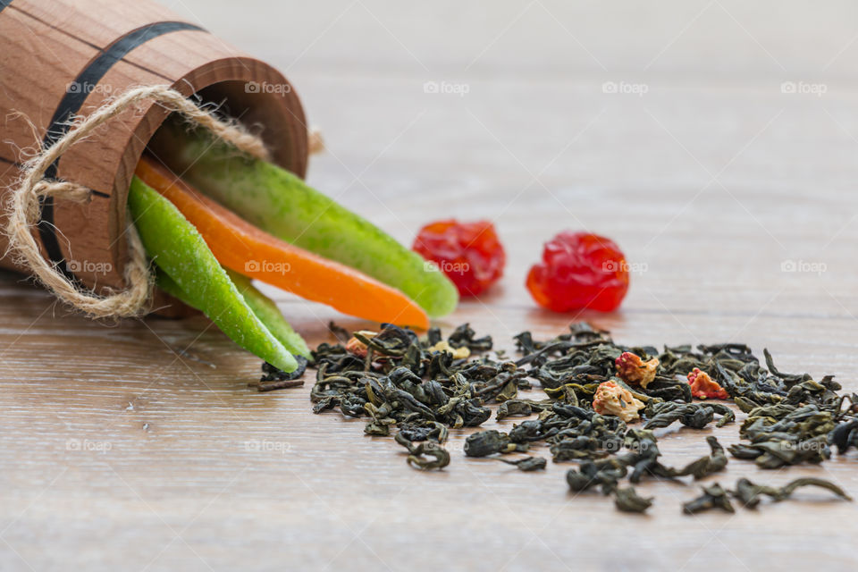 Dried food for tea