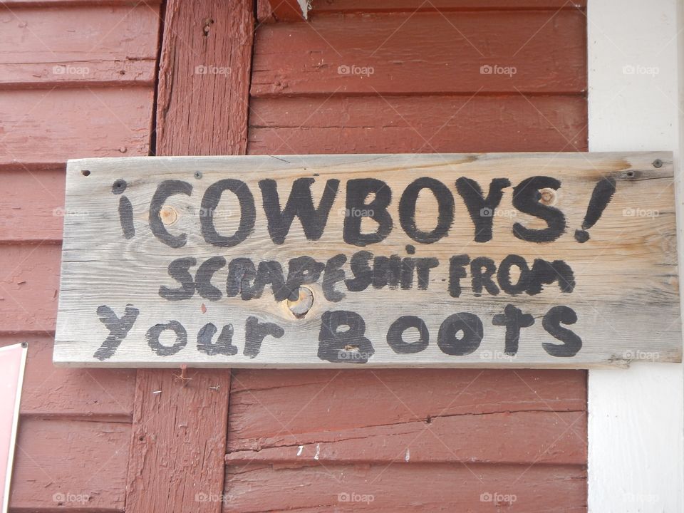Funny Cowboy sign