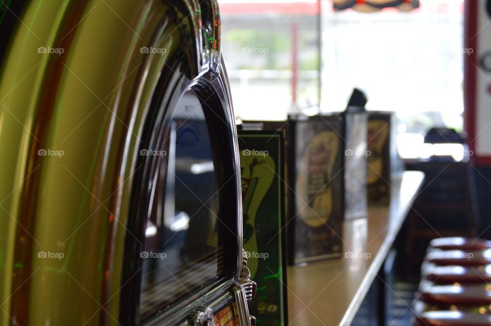 This is just one of several touches to a drive-in featured on an episode of Food Network's "Diners,drive-ins, & dives" called The Parkette. Friendly atmosphere, great food, and a beautifully decorated blast from the past. I was immediately drawn to the jukebox when I first walked in, it even has an oldies playlist instead of a recent one which I enjoyed.