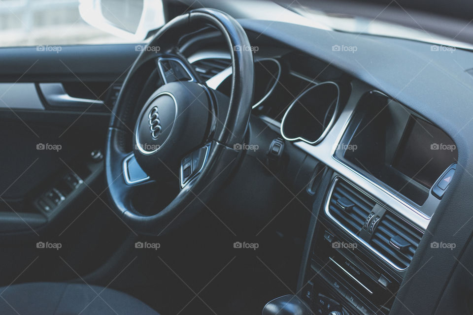 view on the interior of the audi a5