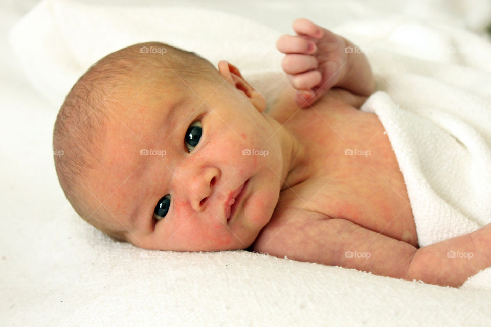 Close-up of newborn baby
