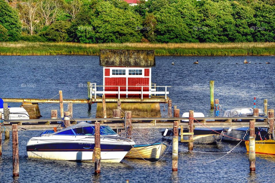 Bath house on the dock! 