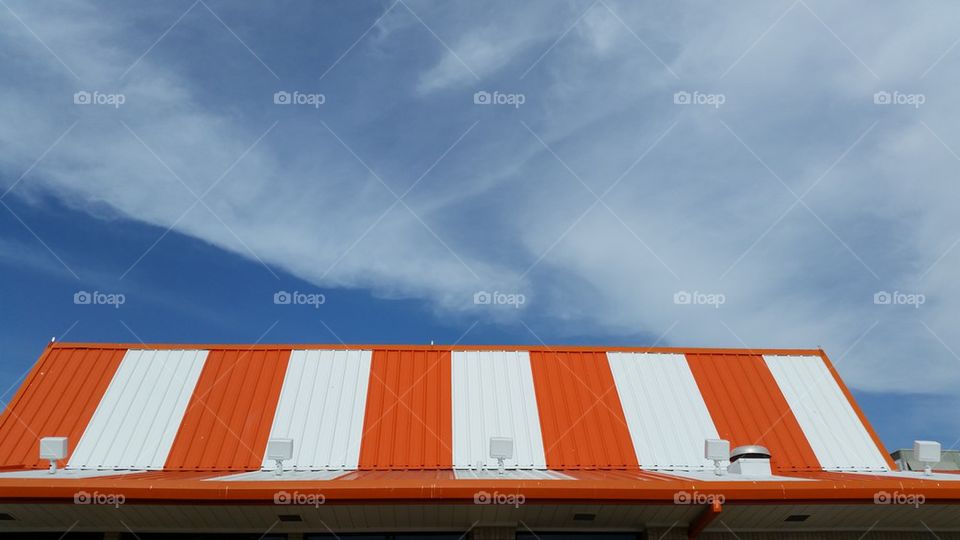 Sky is falling on a metal roof