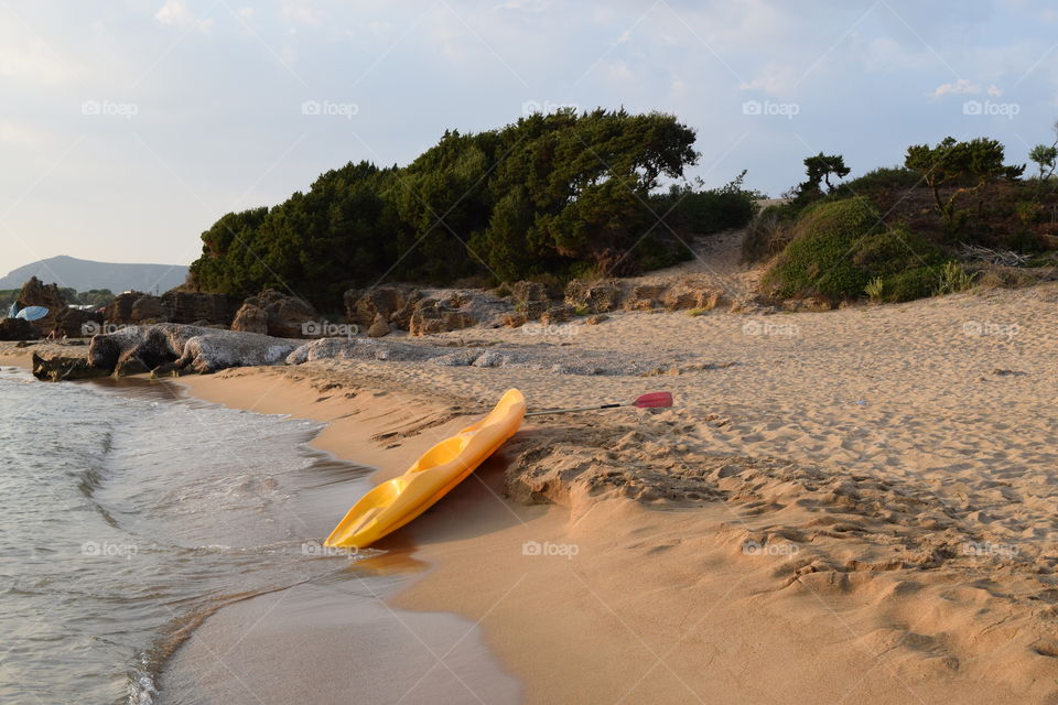Kayak on beach