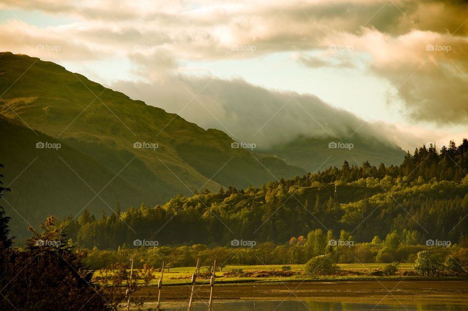 Scenic view of moutains