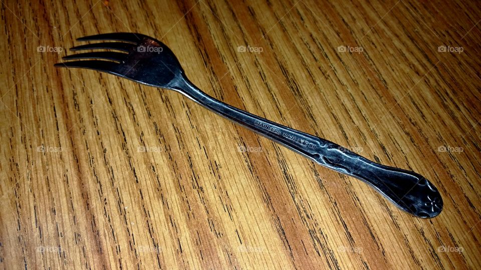 fork on table