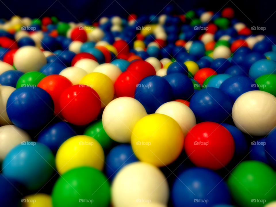 colourful plastic balls children soft play area by robinseet