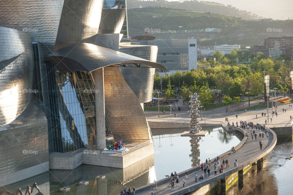 Beautiful Guggenheim museum in Bilbao (Spain)