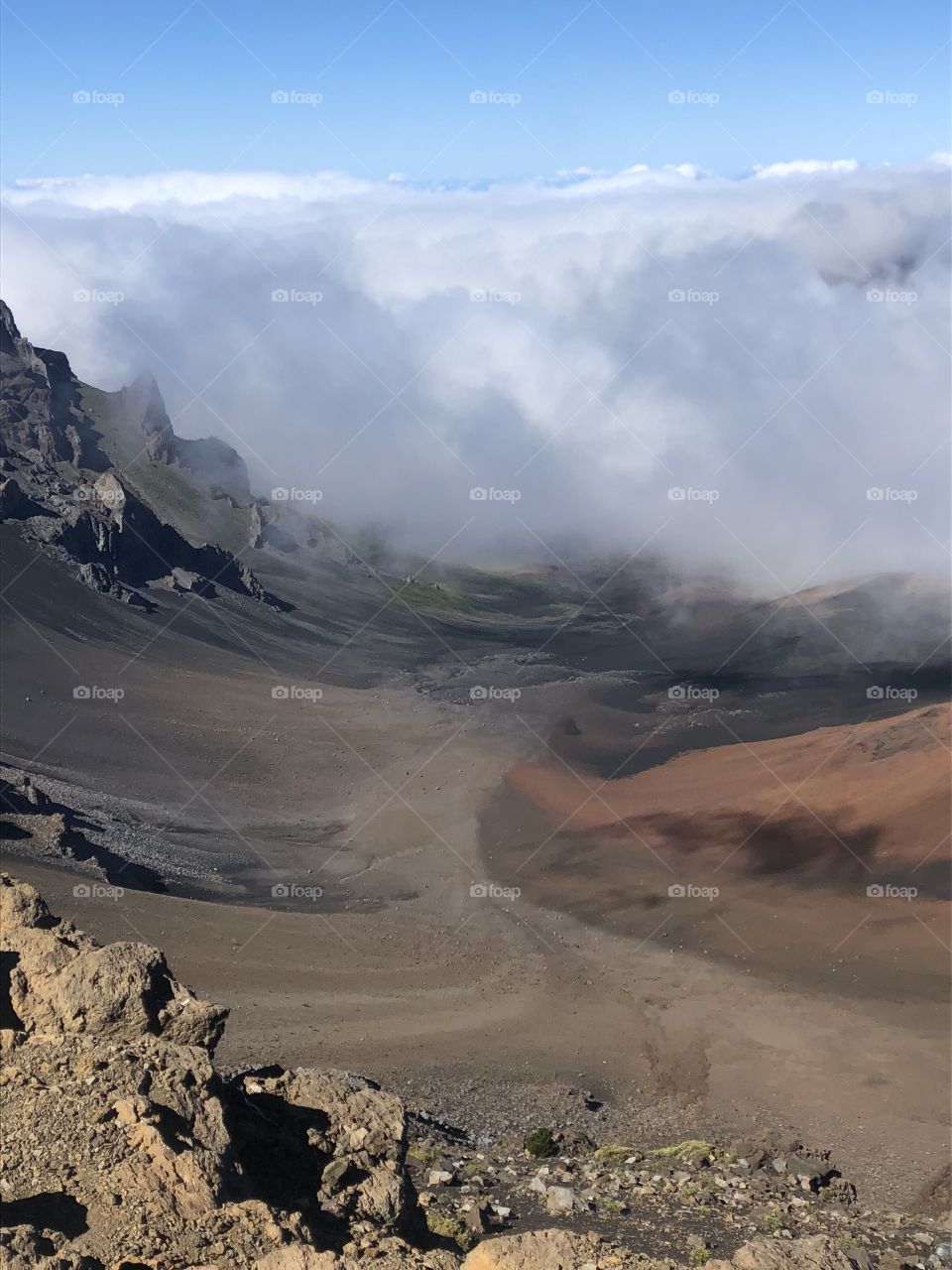 On top of mountain in Hawaii 