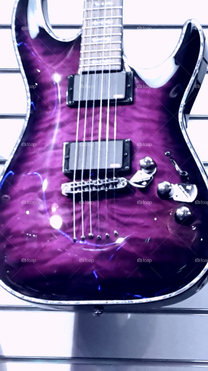 purple guitar