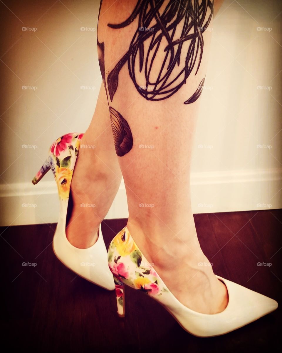 tattoos and heels