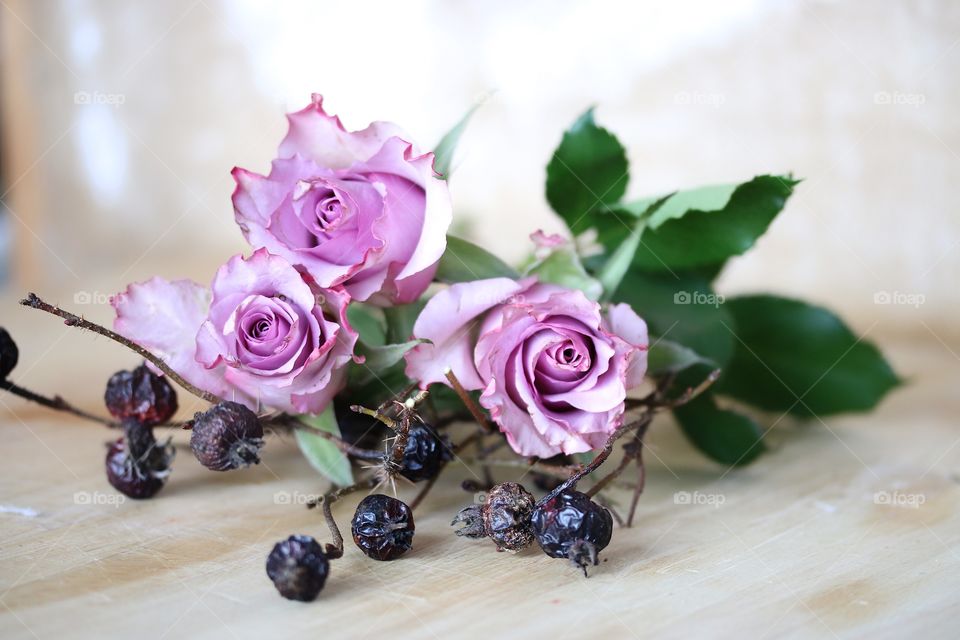 Pink roses bouquet