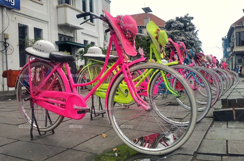 Colourfull Bicycle at Jakarta Old Town