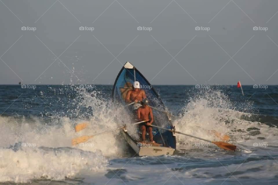 New Jersey Beach Lifeguards in Boat