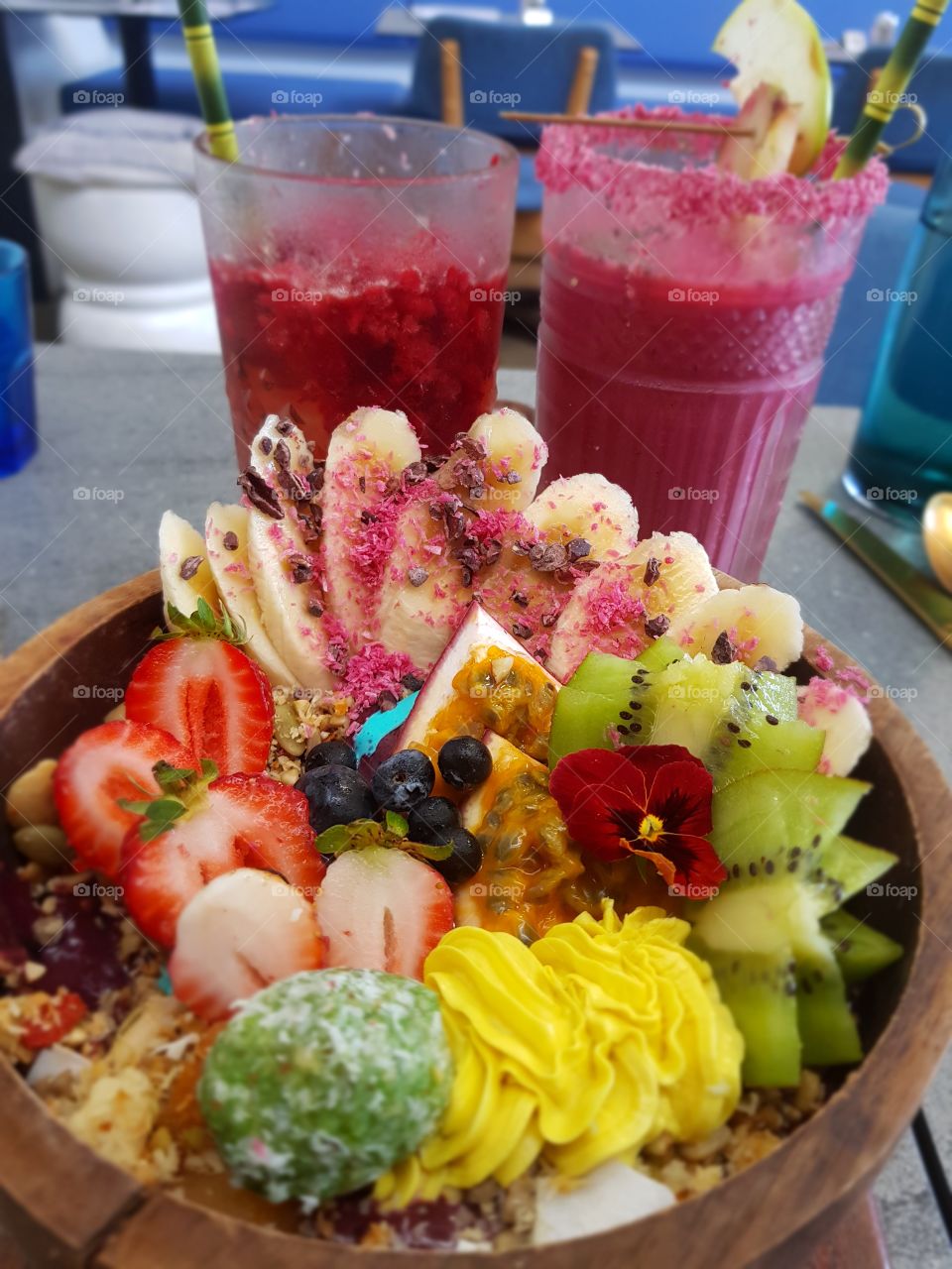 Acai Bowl Moctail and Smoothie