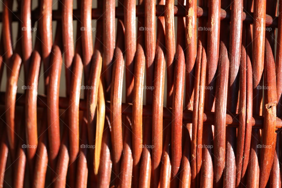 Natural Wicker rattan texture closeup 