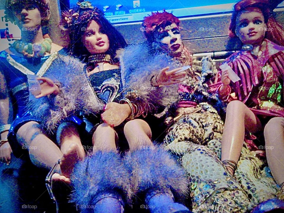 This is “Davey” & friends, my miniature creation in the likeness of “David Bowie” who disappeared years ago. I think he was deliberately stolen and it broke my heart. So I made his brother, also named “Davey”. 2009. Hypnotic Productions