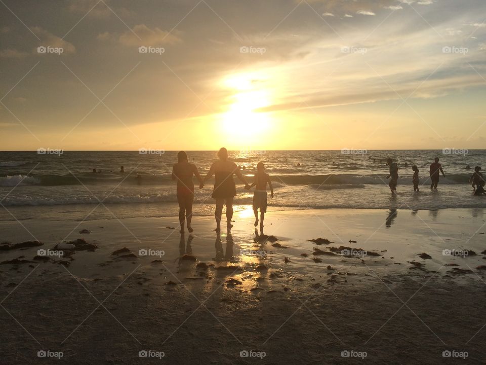 Beach, Sunset, Water, Sea, Dawn