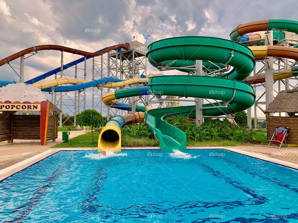 The memories of summer. Aquapark 