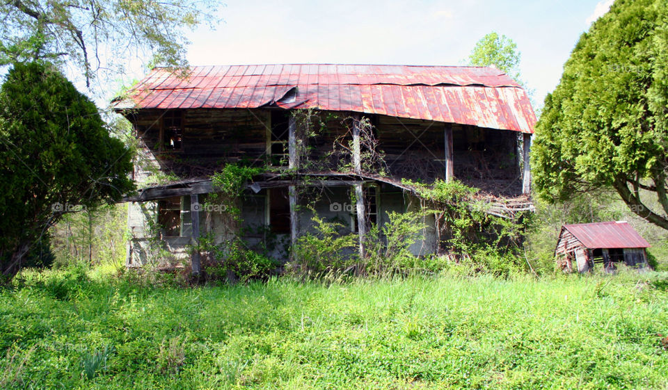 Old ruins of a barn