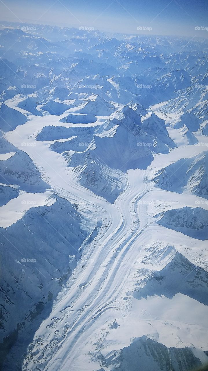 Aerial view of Himalayan Ranges