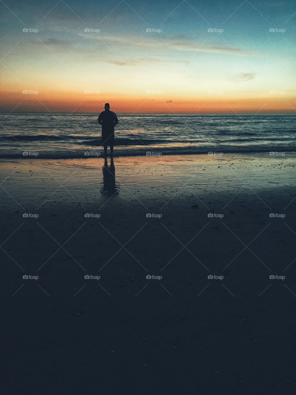 Summer nights by the seashore watching the sun go down 