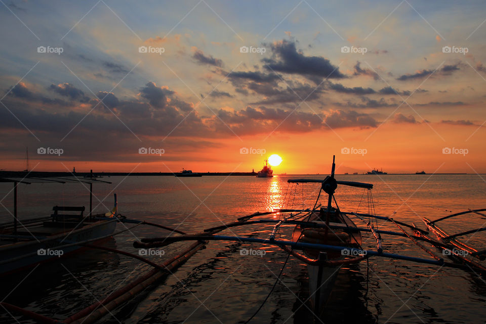 boats and sunset