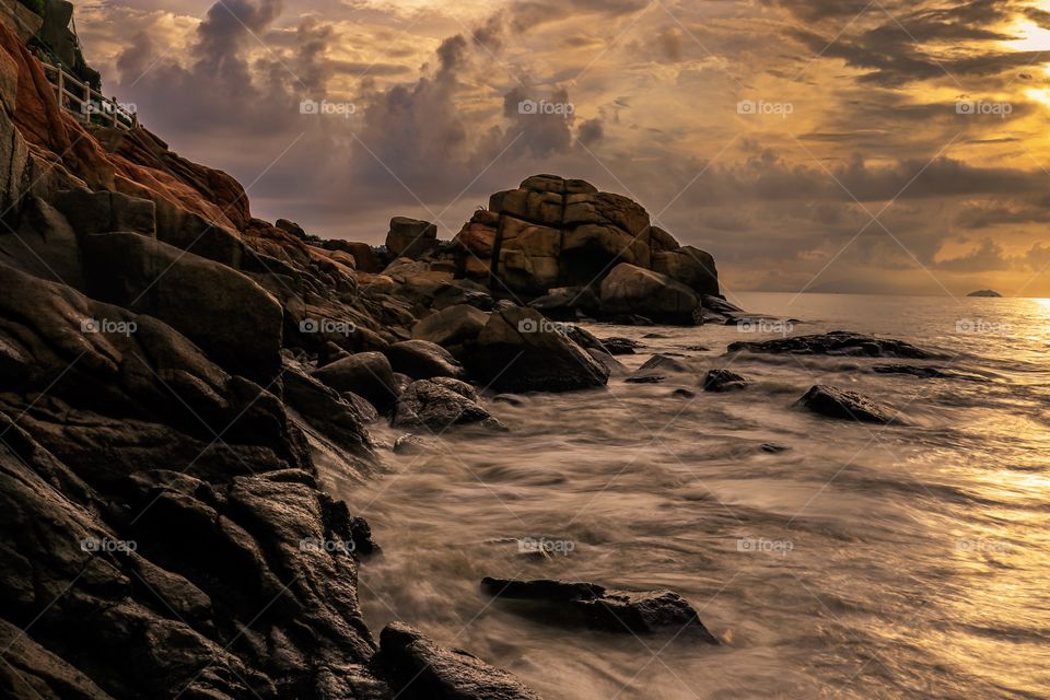 Dramatic Coastal Sunrise, with moody Seascapes