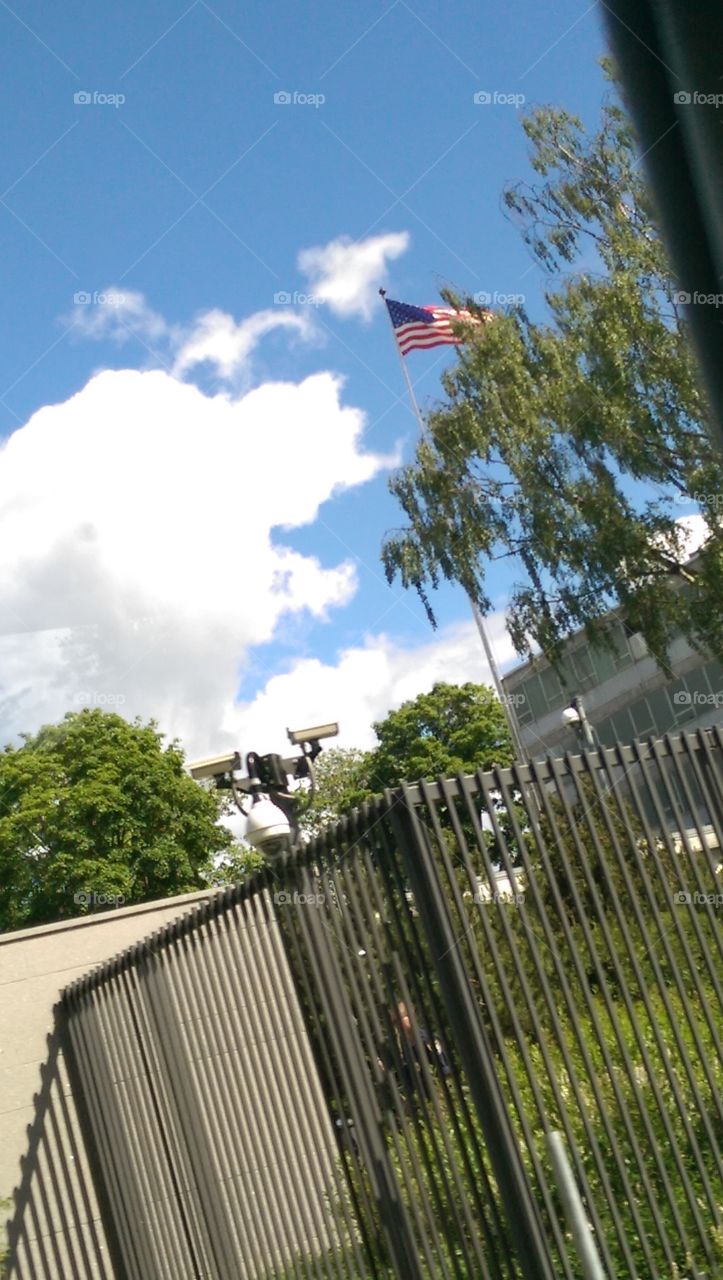 Flag, No Person, City, Building, Outdoors