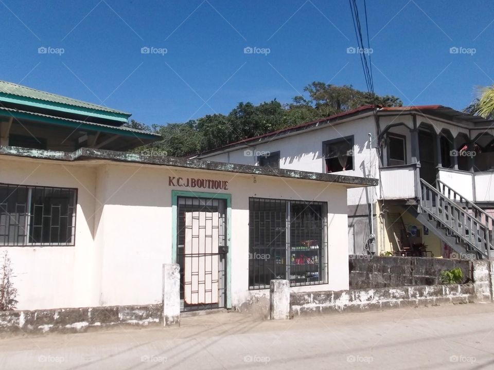 Photo from moving car traveling in Roatan, Honduras