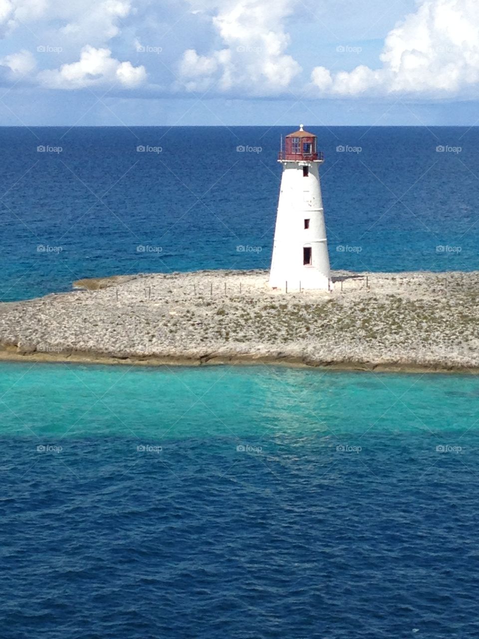 Abandoned Lighthouse on the coast. 